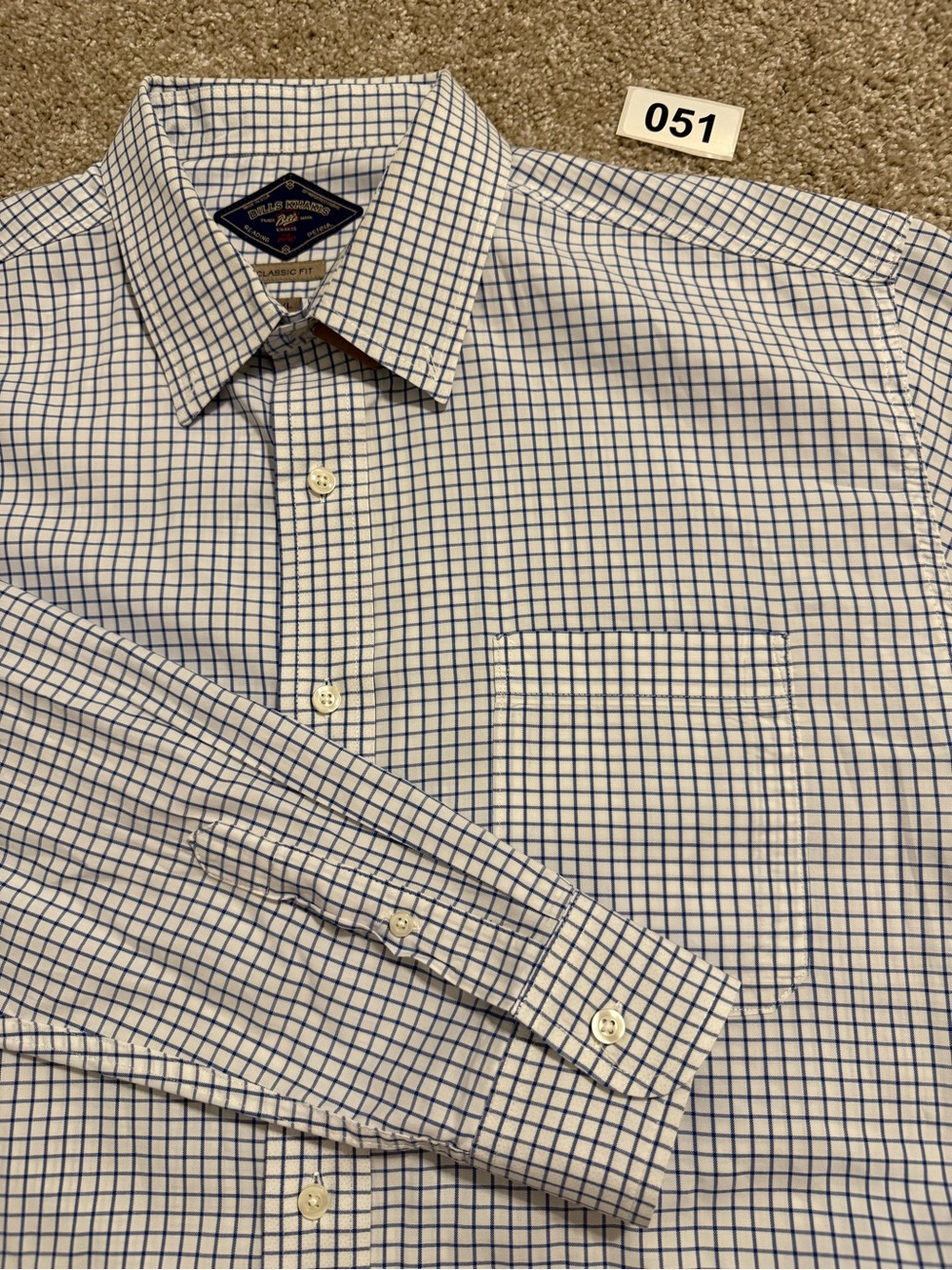 Bills Khakis Mens Button-Down Shirt, NWOT, Classic Fit, Long Sleeve, Size XL